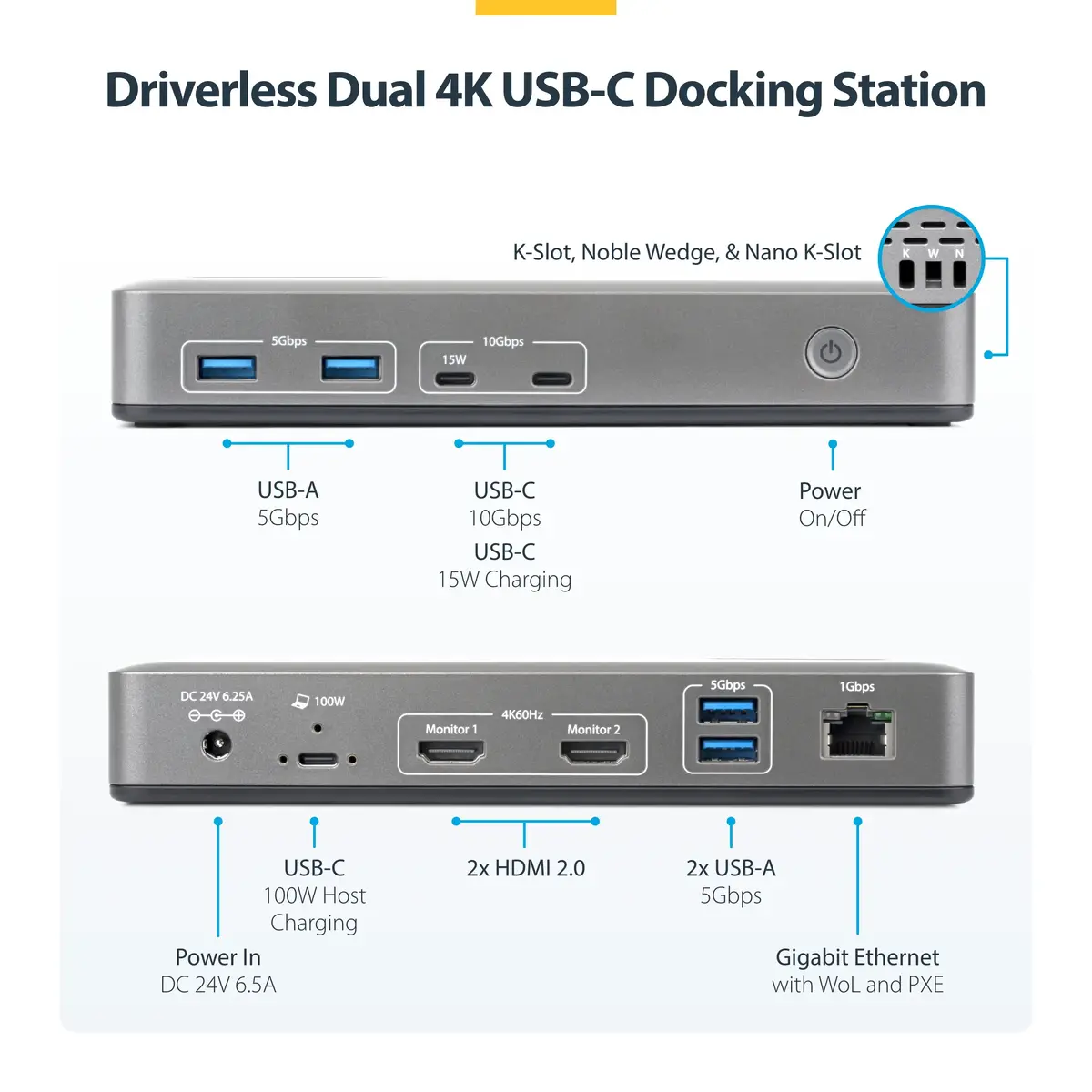 StarTech 196UE-USBC-DOCK Dual-Monitor USB-C Docking Station Photo 7