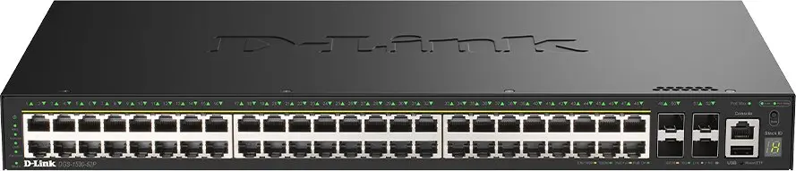 Slēdzis D-Link DGS-1530-52P/E — 52 portu