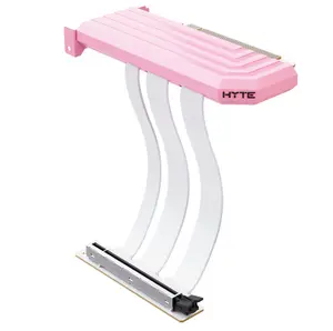 Кабель PCIe 5.0 Hyper Riser HYTE ACC-HYTE-PCIE50-SM, 20 см, розово‑белый