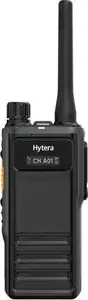 Handheld radio HYTERA HP605 UM STUBBY 400–527 MHz with 2000 mAh Li‑polymer battery, desktop charger, stubby antenna and belt clip