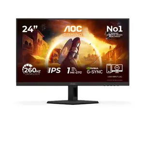 AOC G4 24G4ZRE Computer Monitor 23.8 Inches Full HD Fast IPS LED Black Red 1920 x 1080 Pixels 1 ms Response Time VESA Mounting