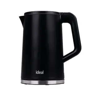 Elektriskā tējkanna IDEAL IK1130, 1,7 l, tērauda/plastmasas korpuss, 1500 W, melna