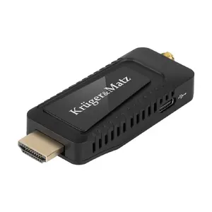 Мини-тюнер DVB-T2 H.265 HEVC KRUGER & MATZ KM9998, 470–862 МГц, 1 тюнер, HDMI, USB, 720p