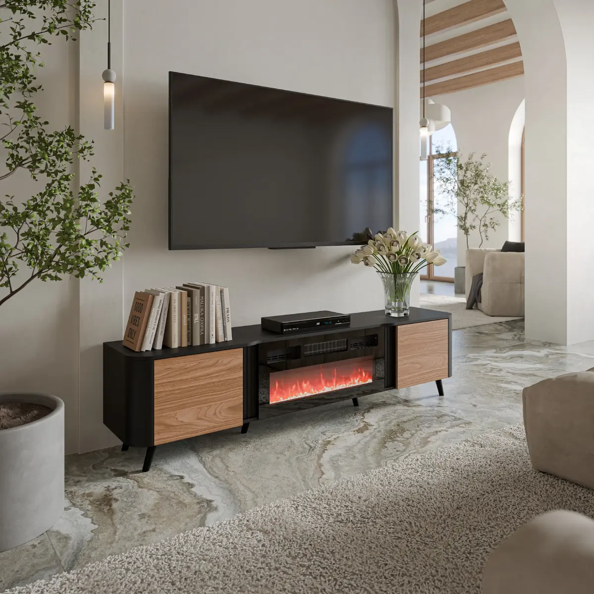 TV skapis Cama Meble Volare 200x39x49 cm Photo 3