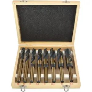 Drill bit set GEKO G38115 — HSS metal and wood drill bits, 8 pieces