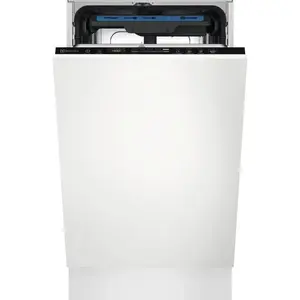 Built-in dishwasher Electrolux AirDry EES63400L — 10 place settings, Slimline 45 cm, Black control panel