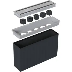 Распределительная коробка Forming Function Kondator 935-K510 — вес 4.35 кг, габариты 560×240×110 мм, чёрный/серебристый
