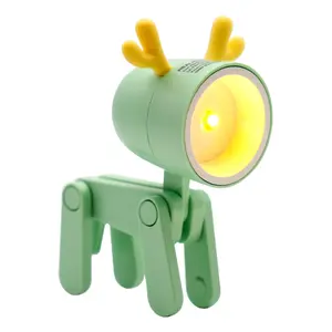 Table lamp Ultron RealPower 486259 LED, green, battery-powered, 1 LED, LR41, H78×W43×D64 mm