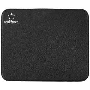 Mouse pad Renkforce RF-5873142, polyester, 180×220 mm, black, stitched edges, non-slip base