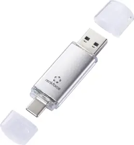 USB flash drive Renkforce RF-6688140 64 GB, USB-A and USB-C, silver