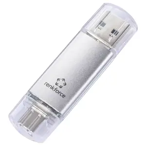 USB flash drive Renkforce RF-6684362 32 GB, USB Type-A/Type-C, USB 3.2 Gen 1, Silver