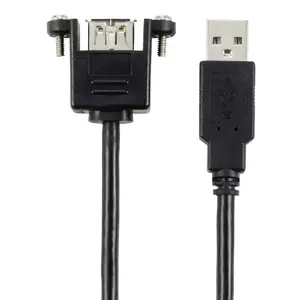 USB A to USB A cable Renkforce RF-5720402, USB 2.0, 0.25 m, Black