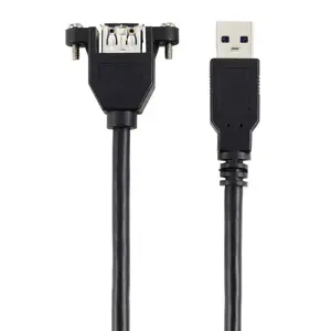 USB cable Renkforce RF-5720388 — USB A to USB A, USB 3.2 Gen 1 (5 Gbit/s), 1 m, black