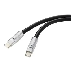 USB C to USB C cable Renkforce RF-6056872 1 m, USB 2.0, Silver/Black