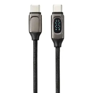 USB C to USB C cable Renkforce RF-6249318, USB 2.0, 1 m, Black Metallic