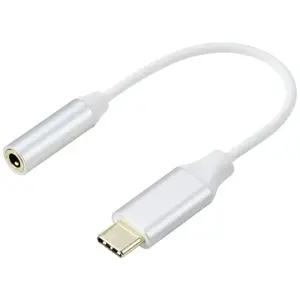 Cable gender changer Renkforce RF-6056890 USB-C to 3.5 mm, 0.1 m, White