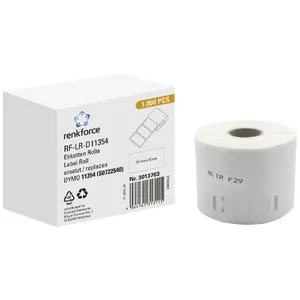 Self-adhesive continuous printer labels Renkforce RF-6027526 — white, 5.7×3.2 cm, 1000 pcs