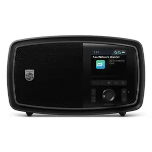 Portable radio Philips TAV2000DB — Analog & digital tuner, FM/DAB/DAB+, 5W, TFT display, Bluetooth 25m, USB-C, 3.5mm, Black