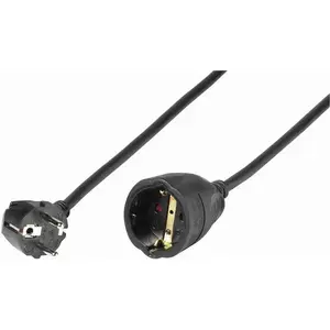 Power extension Vivanco VVELEXTSCHMF1000K — 10 m cable, 1× Type F outlet, indoor/outdoor, black