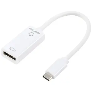 Kabeļa adapteris Renkforce RF-6056894 USB-C uz DisplayPort, 0,15 m, balts