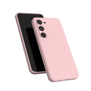 Силиконовый магнитный чехол Riff для Samsung Galaxy A57 5G A576 — розовый