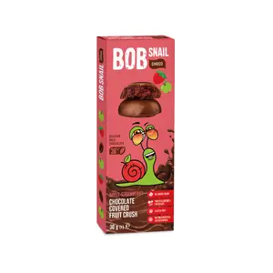 Chocolate-covered apple-strawberry candy Bob Snail 30 g