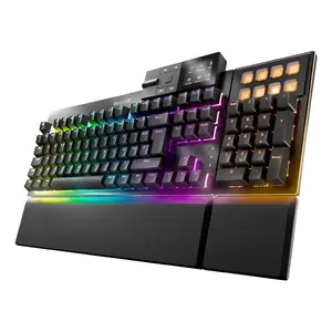 Mehāniskā spēļu tastatūra be quiet! Dark Mount Silent Linear FR ISO, pilna izmēra, AZERTY, RGB, USB, melna, paliktnis plaukstai