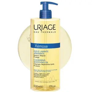 Attīrošs nomierinošs eļļas losjons URIAGE Xémose 500 ml — maiga attīrīšana un mitrināšana sausai jutīgai ādai