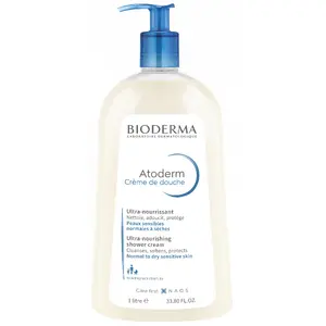 Dušas želeja Bioderma 1000 ml — universāls ķermeņa un sejas līdzeklis, 1 gab.