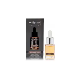 Aroma oil in water Millefiori Milano Vanilla and Wood 15 ml — fragrance refill for diffusers