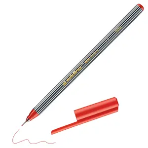 Линер Edding 55 Fine красный – красные чернила, тонкое перо, 1 шт.