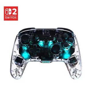 Wireless RGB Gaming Controller Turtle Beach Afterglow Clear — Nintendo Switch / Switch 2, Bluetooth & USB‑C, Built‑in 40h Battery, Transparent