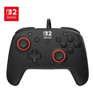 Wired Gaming Controller Turtle Beach Rematch for Nintendo Switch 2 — USB‑C, 3 m cable, Back button, D‑pad, Black