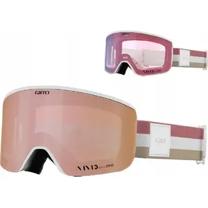 Ski goggles GIRO ELLA WHITE LX STRIPE with VIVID ROSE GOLD S3 and VIVID INFRARED S1 lenses (NEW 2024/2025)