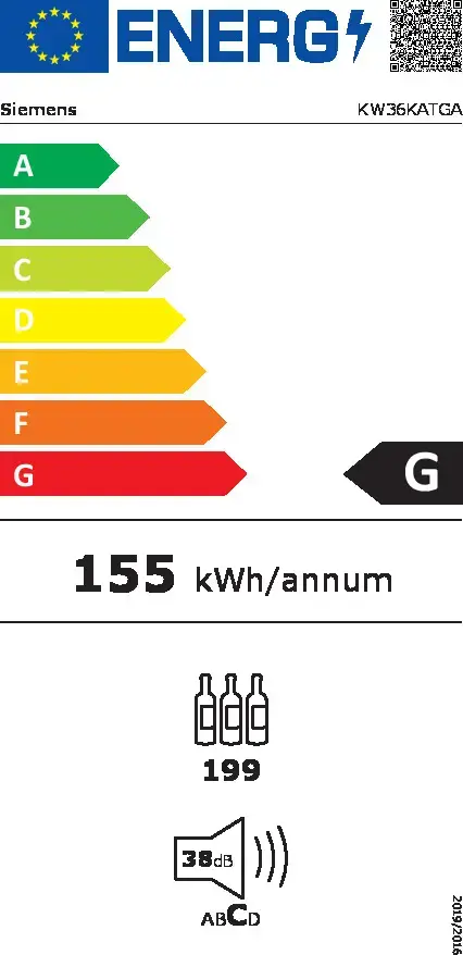 Siemens iQ500 KW36KATGA kompresora vīna ledusskapis Photo 6