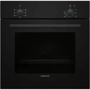Built-in electric oven Siemens iQ100 HB010FBA1, 66 L, black, rotary controls, energy class A