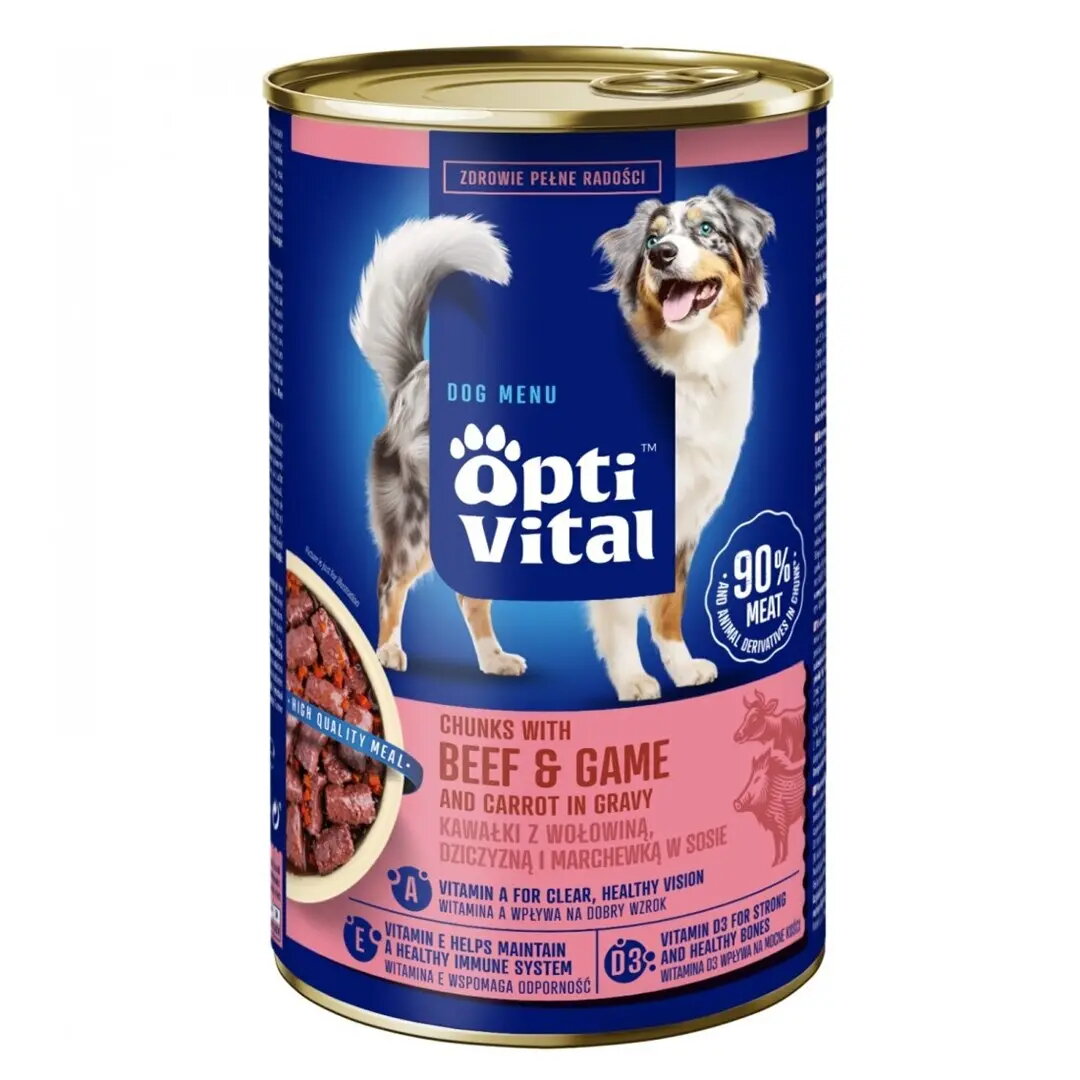 Mitrā suņu barība OptiVital 1250 g
