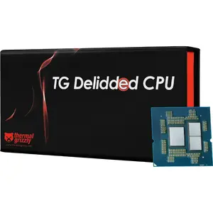 Thermal Grizzly delidded AMD Ryzen 7 9800X3D boxed CPU prepared for direct‑die heatsinks