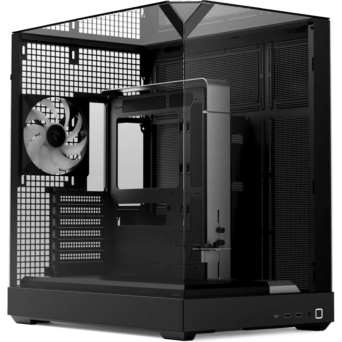 Корпус Tower APNX V2 — 3 закалённых стекла, чёрный Photo 3