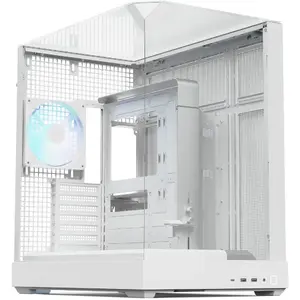 APNX Tower case V2 — white, tempered glass panels x3