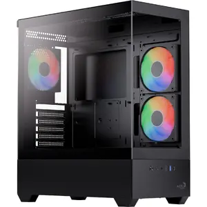 AEROCOOL computer case P500D-G-BK-v1 (black) ATX mid-tower