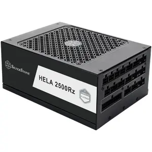 Блок питания SILVERSTONE HELA 2500R 2500 Вт, чёрный, 4×12‑пин высокомощных GPU, 7×PCIe, модульная система кабелей