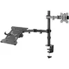 GOOBAY Monitor Mount with Laptop Arm Flex Black Photo 2