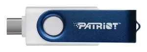USB флеш-накопитель PATRIOT Xporter X550 128GB, двойной интерфейс USB-A и USB-C 3.2 Gen 1, сине‑белый