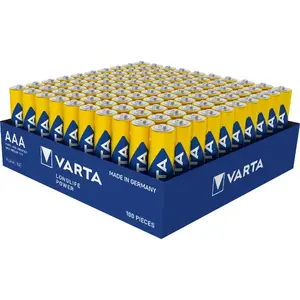 Батарейки Varta Longlife Power LR03 (AAA, Micro) 100 шт — щелочные элементы