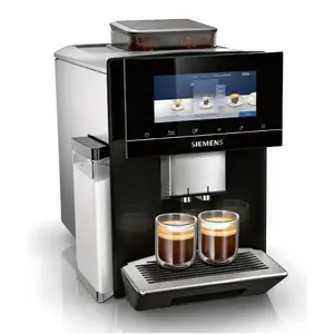 Fully automatic coffee machine Siemens TQ905DF9 EQ.900 — black/brushed stainless steel, Home Connect