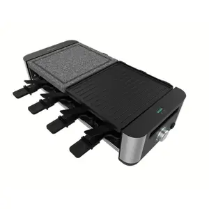Elektriskais raklets CECOTEC Raclette Cheese&Grill 16000 Inox Mixgrill, nerūsējošais tērauds