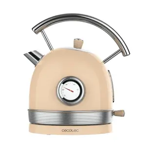 Electric kettle CECOTEC Thermosense 420 Vintage Light Beige — 2,200 W, 1.8 L, stainless steel/beige