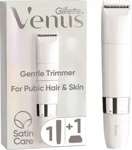 Intimate trimmer BRAUN Gillette Venus Gentle Intimate Trimmer, white — battery-powered personal razor for sensitive areas