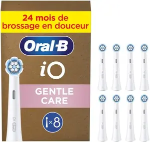 Oral-B uzgaļu komplekts iO Gentle Cleaning 8 gab. — balti, jutīgām zonām un smaganu kopšanai